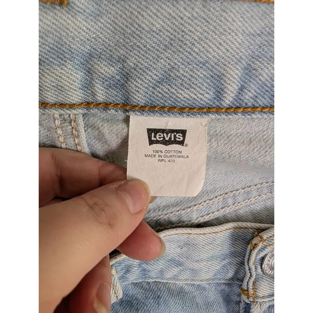 Vintage Levis 501 Jeans Mens 36x30 FITS 34x27 Blue Button Fly Straight Light
